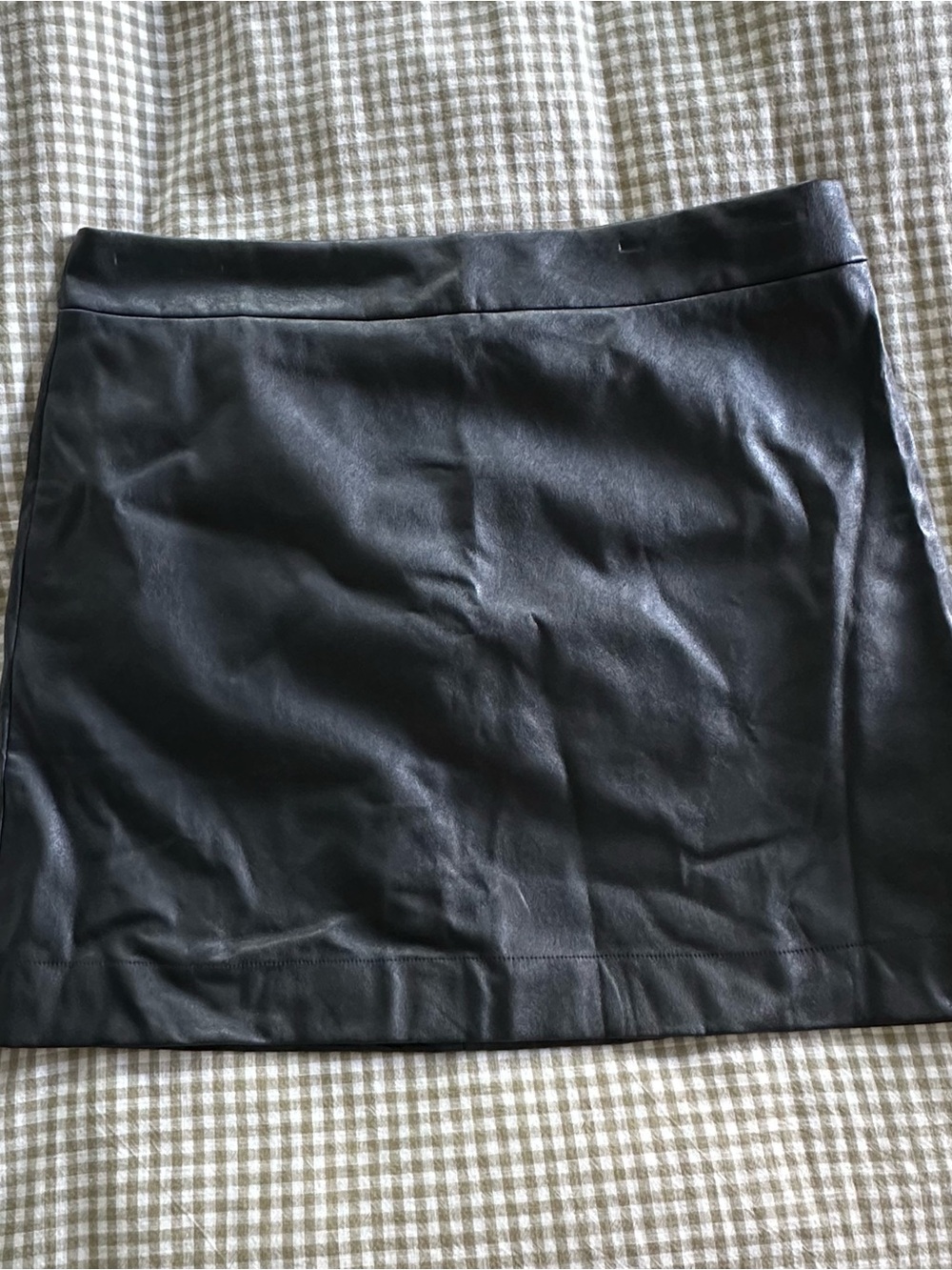 J. Crew Black Faux Leather Mini Skirt